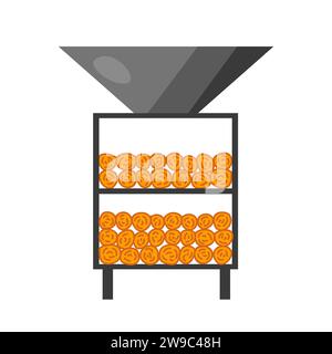 Portable fire pit flat Stock Vector