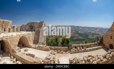 Ajlun city and castle, north of Amman, Jordan, Middle East Stock Photo