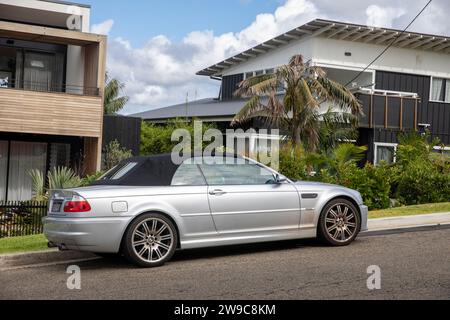 2003 silver BMW E46 M3 parked in Sydney beside the coast, NSW,Australia Stock Photo