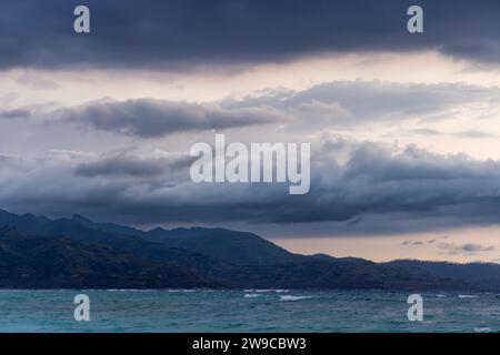 Storm clouds over Lombok Island, Indonesia Stock Photo