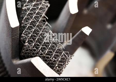 Complicated detail made with metal powder 3d printing Stock Photo