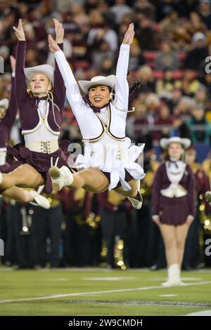 December 26, 2023: Texas State Bobcats Strutters performing on the field during the Servpro First Responder Bowl game between the Texas State University Bobcats and the Rice University Owls at Gerald J. Ford Stadium, Dallas, TX. Bobcats leads the 1st half against the Owls, 24-21. Patrick Green/CSM Stock Photo