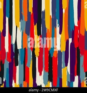 Abstract art brush vector seamless pattern Stock Vector