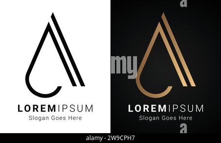 Luxury Initial AJ or JA Monogram Text Letter Logo Design Stock Vector