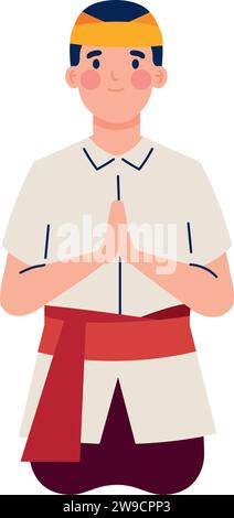 nyepi man character Stock Vector