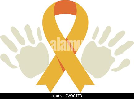 childhood cancer day ribbon Stock Vector