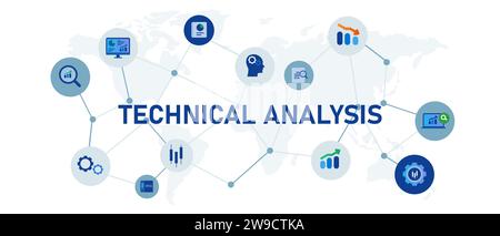 technical analysis trader business company with candlestick chart statistic profit finance Stock Vector