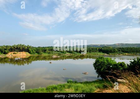 Netravati River at Thumbe in Mangalore, India. Stock Photo