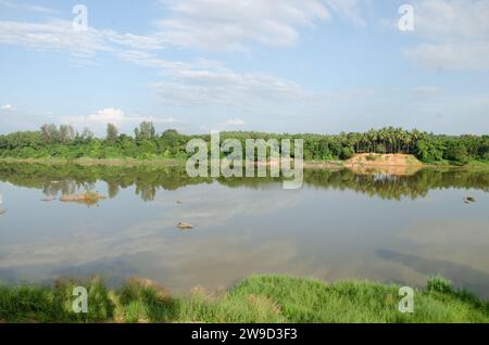 Netravati River at Thumbe in Mangalore, India. Stock Photo