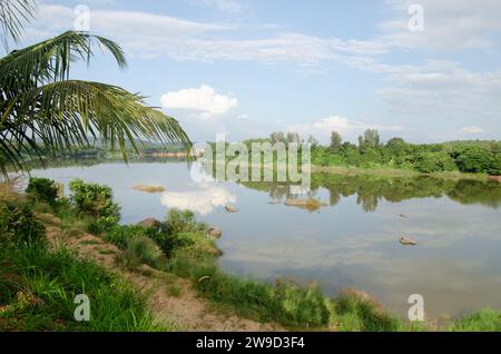 Netravati River at Thumbe in Mangalore, India. Stock Photo