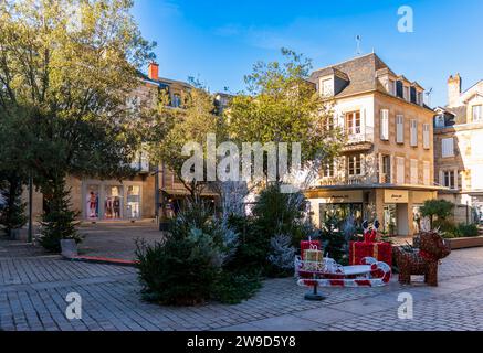 Christmas decorations, Place Civoire, in Brive la Gaillarde, Corrèze, Nouvelle-Aquitaine, France Stock Photo