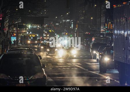New York City, United States. 26th Dec, 2023. Cars are seen driving on the streets at the midtown area of Manhattan. Daily life in New York City (Photo by Michael Ho Wai Lee/SOPA Images/Sipa USA) Credit: Sipa USA/Alamy Live News Stock Photo
