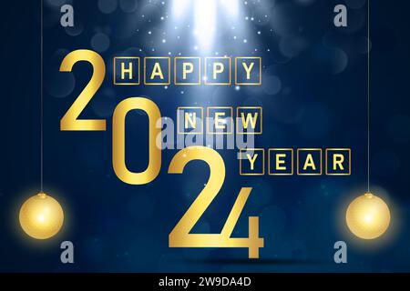 Happy New Year Greetings background for new year themed party invitations. Stock Vector