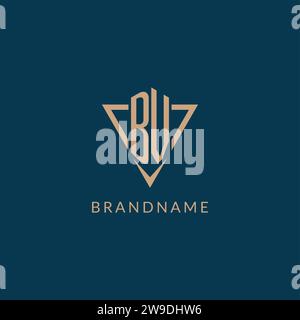 BV logo initials triangle shape style, creative logo design vector graphic Stock Vector