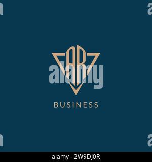 AR logo initials triangle shape style, creative logo design vector graphic Stock Vector