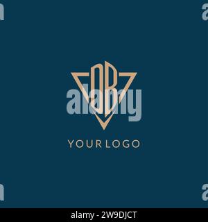 DB logo initials triangle shape style, creative logo design vector graphic Stock Vector