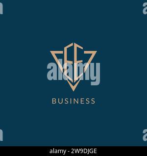 EE logo initials triangle shape style, creative logo design vector graphic Stock Vector