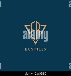 ER logo initials triangle shape style, creative logo design vector graphic Stock Vector