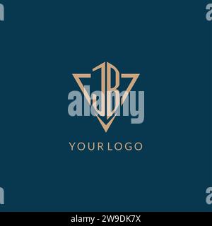 JB logo initials triangle shape style, creative logo design vector graphic Stock Vector