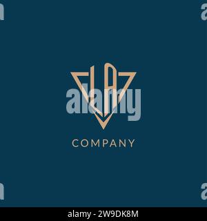 LA logo initials triangle shape style, creative logo design vector graphic Stock Vector