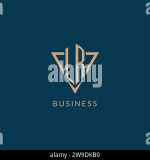 LR logo initials triangle shape style, creative logo design vector graphic Stock Vector
