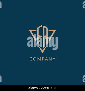 FA logo initials triangle shape style, creative logo design vector graphic Stock Vector