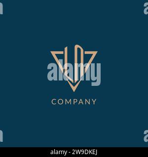 LN logo initials triangle shape style, creative logo design vector graphic Stock Vector