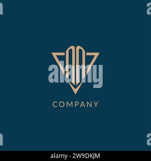 NN logo initials triangle shape style, creative logo design vector graphic Stock Vector