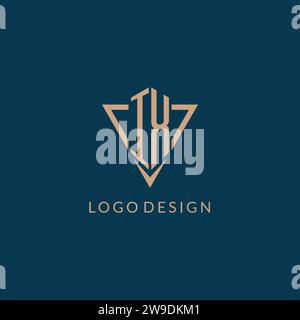 IX logo initials triangle shape style, creative logo design vector graphic Stock Vector