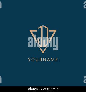 JJ logo initials triangle shape style, creative logo design vector graphic Stock Vector