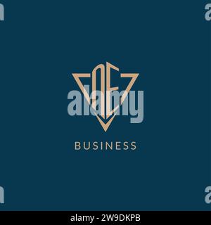 NE logo initials triangle shape style, creative logo design vector graphic Stock Vector