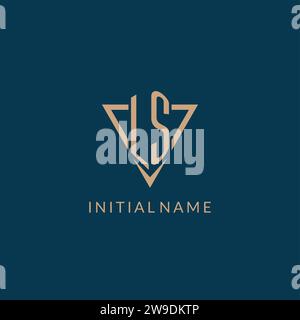LS logo initials triangle shape style, creative logo design vector graphic Stock Vector