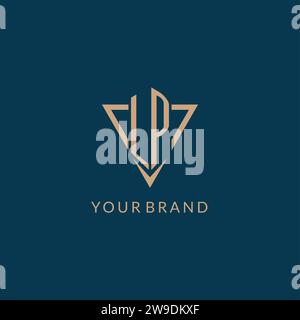 LP logo initials triangle shape style, creative logo design vector graphic Stock Vector
