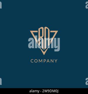RN logo initials triangle shape style, creative logo design vector graphic Stock Vector