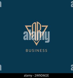 NR logo initials triangle shape style, creative logo design vector graphic Stock Vector