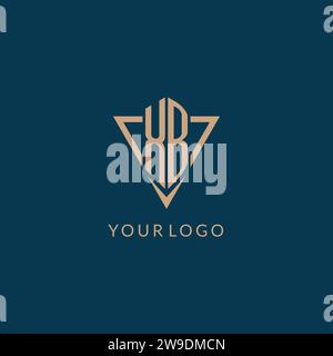 XB logo initials triangle shape style, creative logo design vector graphic Stock Vector