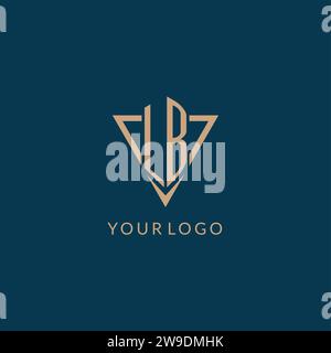 LB logo initials triangle shape style, creative logo design vector graphic Stock Vector