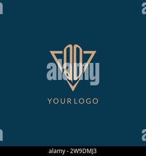 QO logo initials triangle shape style, creative logo design vector graphic Stock Vector