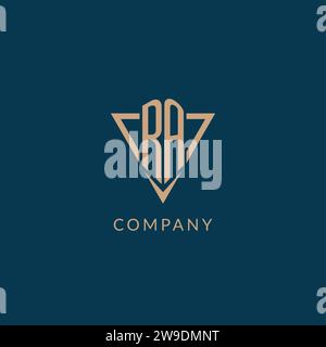 RA logo initials triangle shape style, creative logo design vector graphic Stock Vector