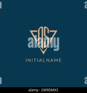 NS logo initials triangle shape style, creative logo design vector graphic Stock Vector