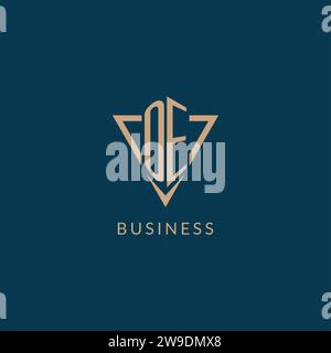 OE logo initials triangle shape style, creative logo design vector graphic Stock Vector