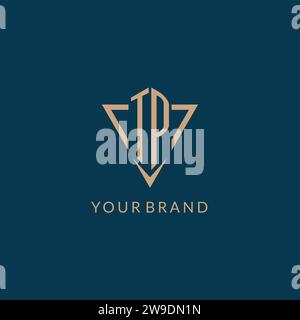 TP logo initials triangle shape style, creative logo design vector graphic Stock Vector