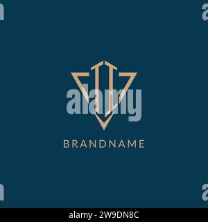 TI logo initials triangle shape style, creative logo design vector graphic Stock Vector