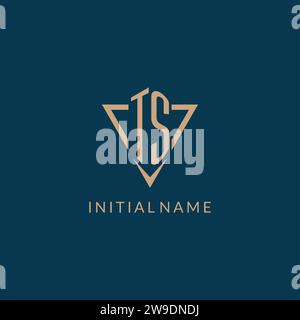 TS logo initials triangle shape style, creative logo design vector graphic Stock Vector
