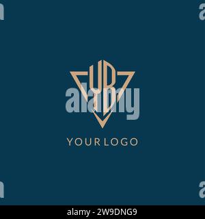YB logo initials triangle shape style, creative logo design vector graphic Stock Vector