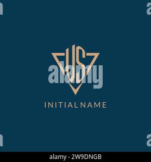 VS logo initials triangle shape style, creative logo design vector graphic Stock Vector