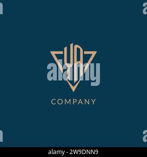 YA logo initials triangle shape style, creative logo design vector graphic Stock Vector