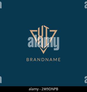 XI logo initials triangle shape style, creative logo design vector graphic Stock Vector