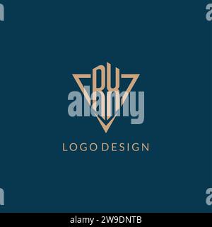 RX logo initials triangle shape style, creative logo design vector graphic Stock Vector