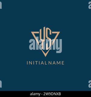 YS logo initials triangle shape style, creative logo design vector graphic Stock Vector